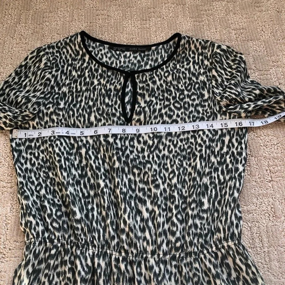 Zara Basic Sz XS Animal Print Black & White  Dress - Picture 7 of 7